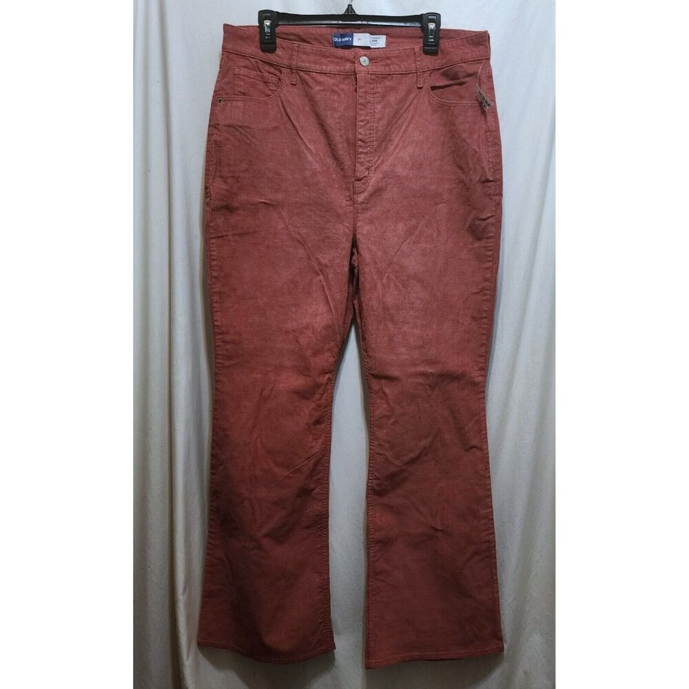 Old Navy Coral Pink Corduroy High Rise Flare Jeans 16 NWT 421362-00-1